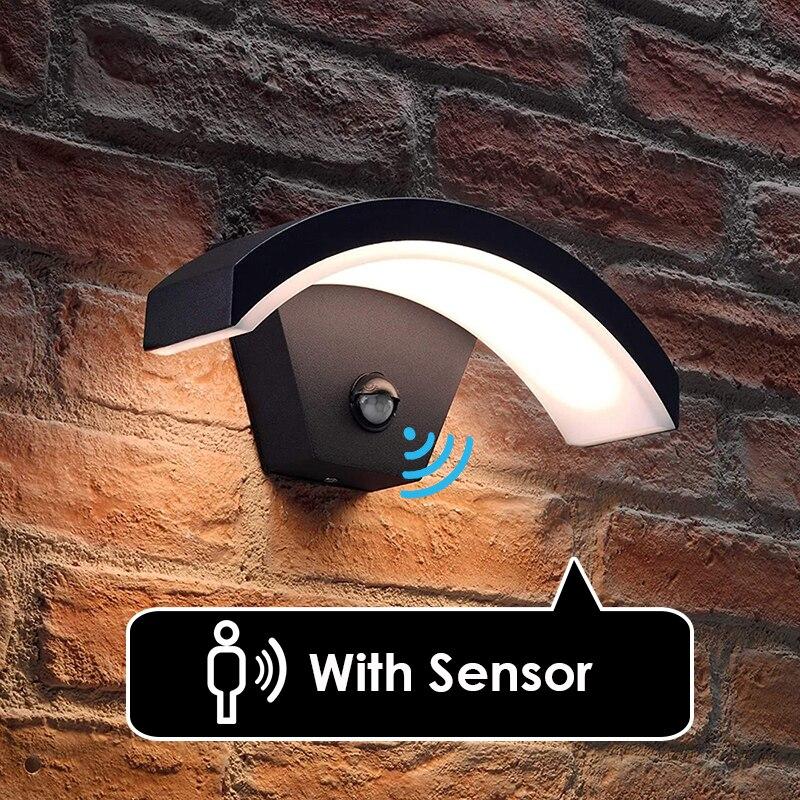 Aplica LED Exterior DYNAMIC SENZOR 24W Neagra