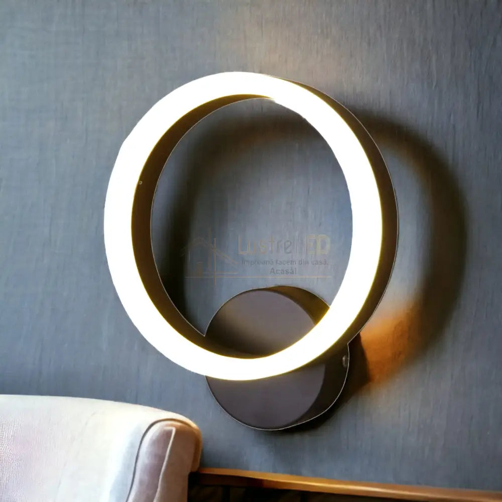 Aplica Led Premium Circle Black Design 5208 Neagra / Aplica Perete Circle Design Wall Light Fixtures