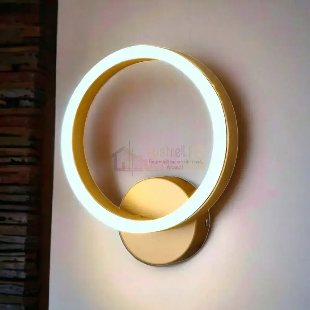 Aplica Led Premium Circle Gold Design 5208 Wall Light Fixtures