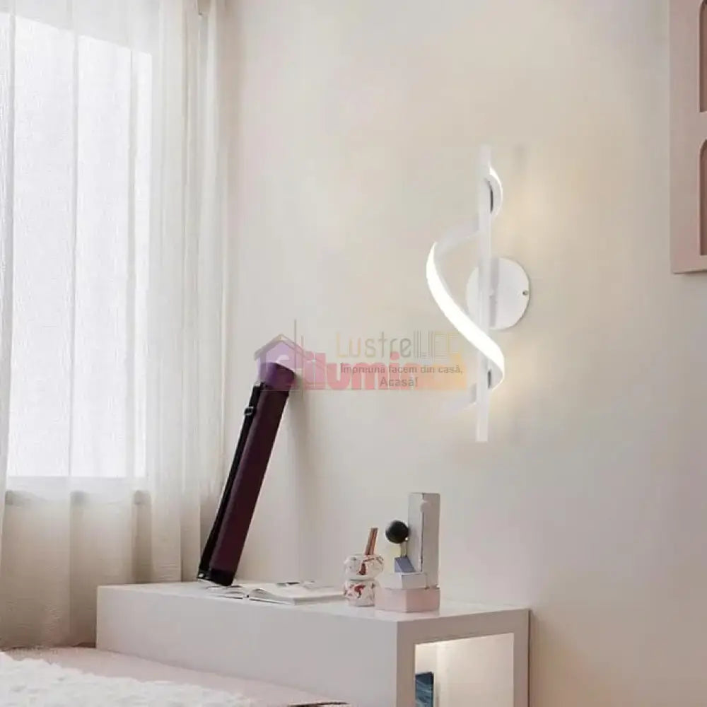Aplica LED ROKO 10W Alba Echivalent 120W lustreled.ro