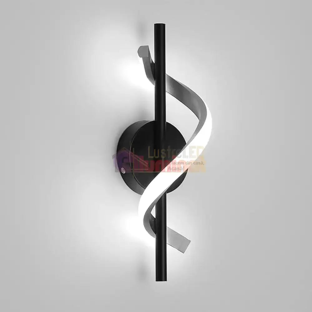 Aplica LED ROKO 10W Neagra Echivalent 120W lustreled.ro
