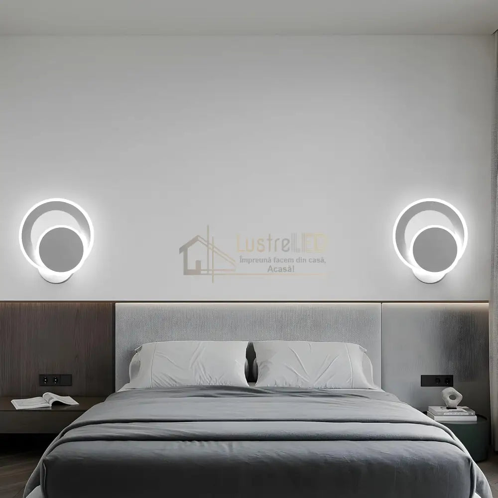 Aplica LED Round Reglabila Alba Echivalent 150W ALBA / CIRCLE DESIGN / APLICA PERETE Wall Light Fixtures