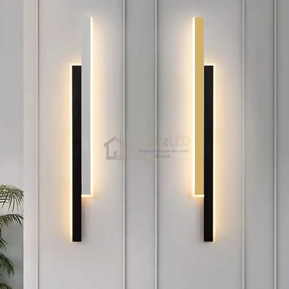 Aplica Led Scarlet 22W 80Cm Negru + Alb Wall Light Fixtures