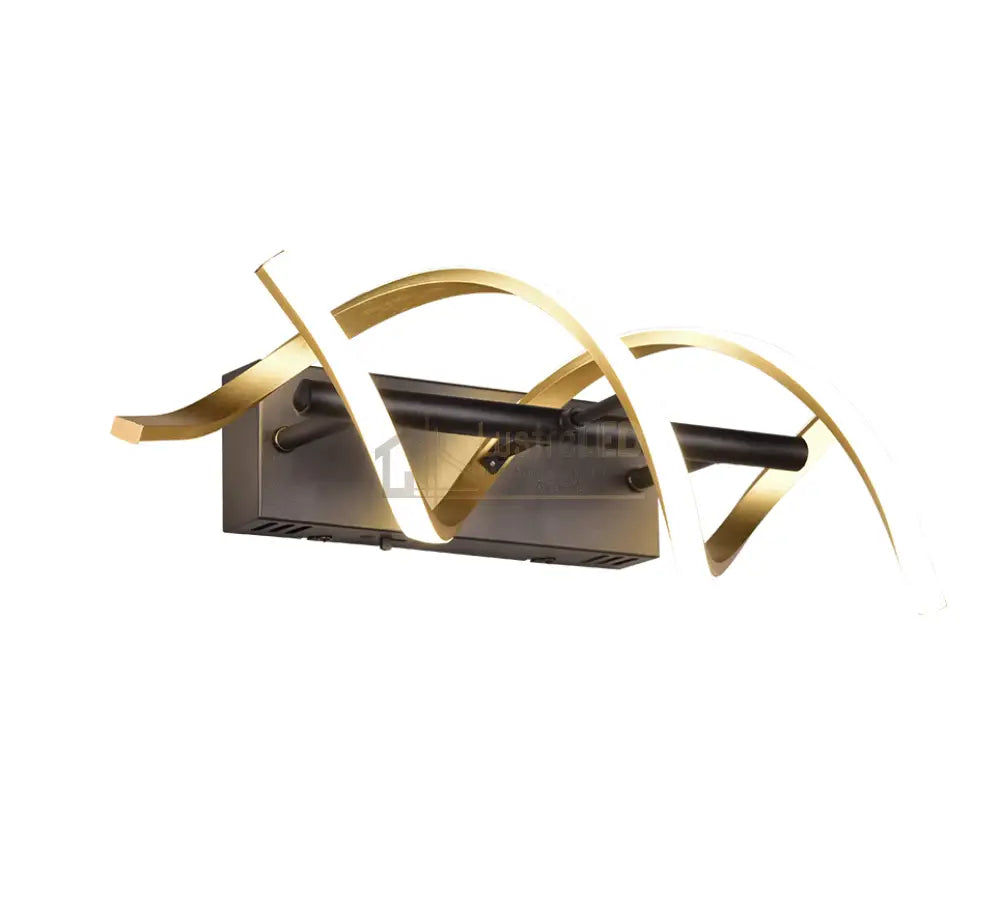 Aplica Led Sequence Gold + Black Echivalent 150W Wall Light Fixtures