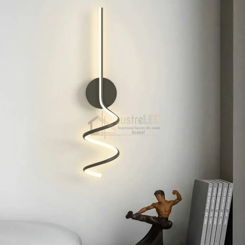 Aplica Led Serpent Black 44W Wall Light Fixtures