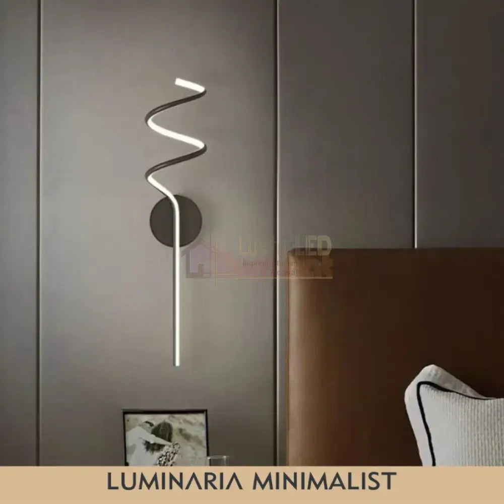 Aplica Led Serpent Black 44W Wall Light Fixtures