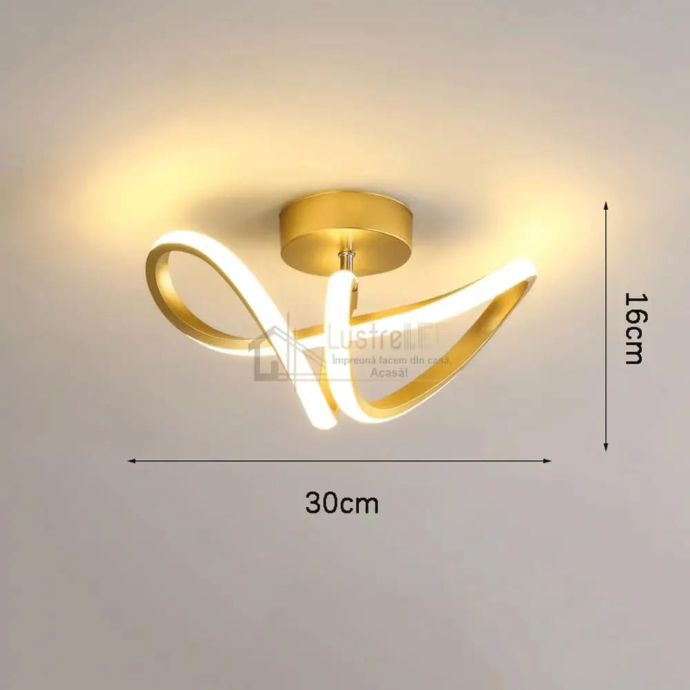Aplica Led Gold Serpent Echivalent 200W Ceiling Light Fixtures