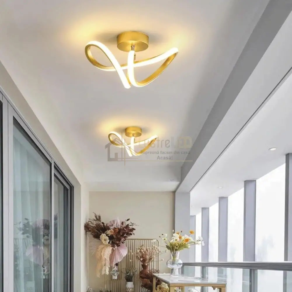 Aplica Led Gold Serpent Echivalent 200W Ceiling Light Fixtures