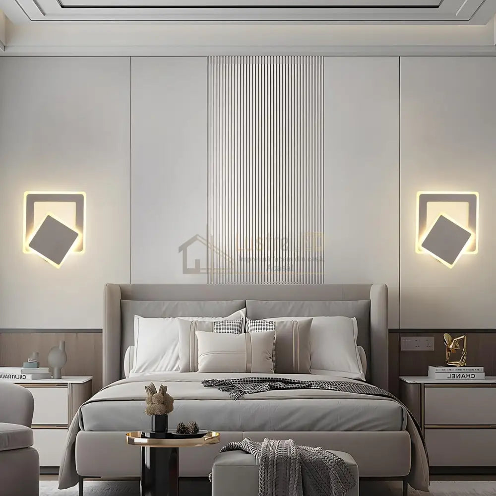Aplica LED Square Reglabila Alba Echivalent 150W ALBA / SQUARE DESIGN / APLICA PERETE Wall Light Fixtures
