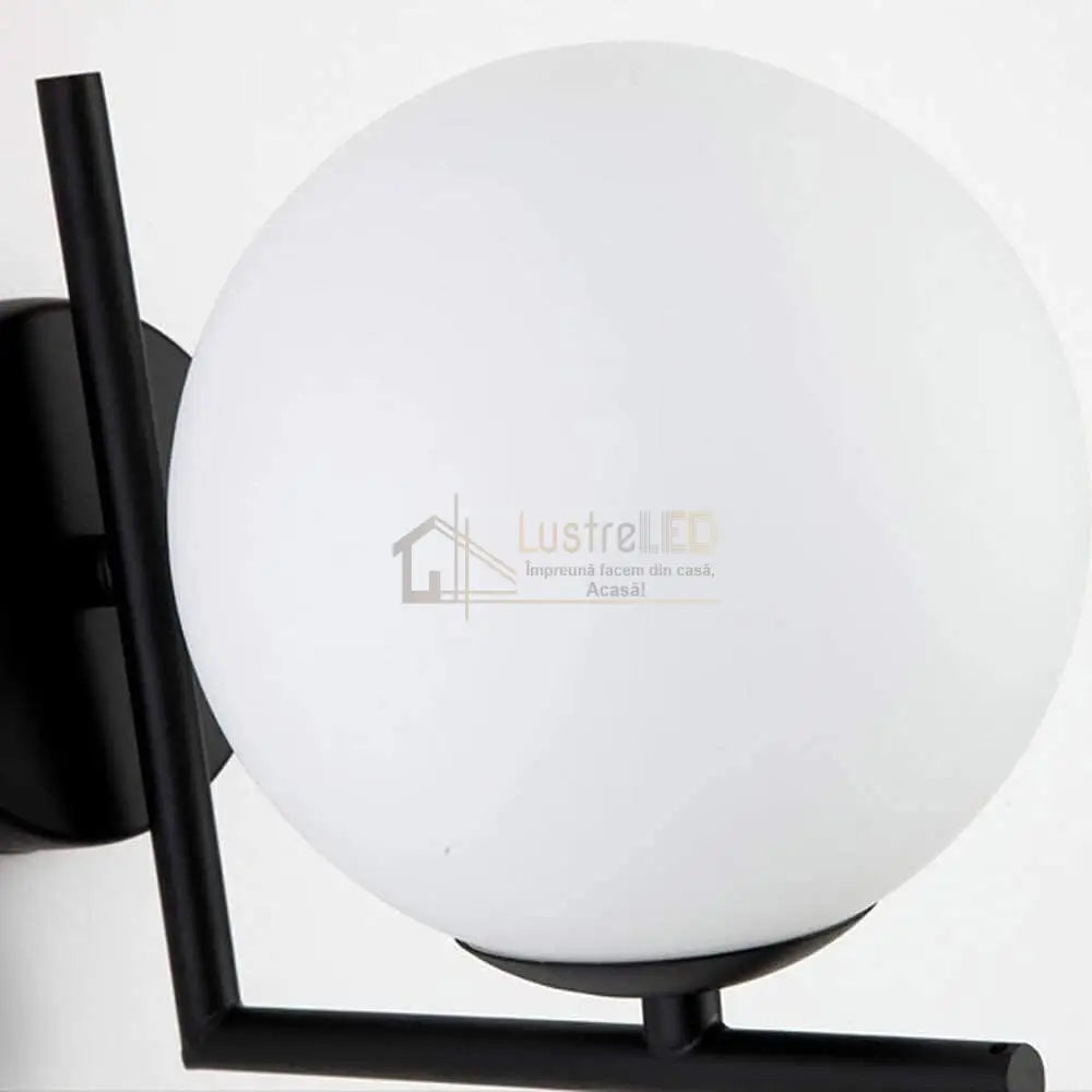 Aplica Nordic Style Abajur Mat Black Globe MX914/1BK ABAJUR / APLICA PERETE Wall Light Fixtures