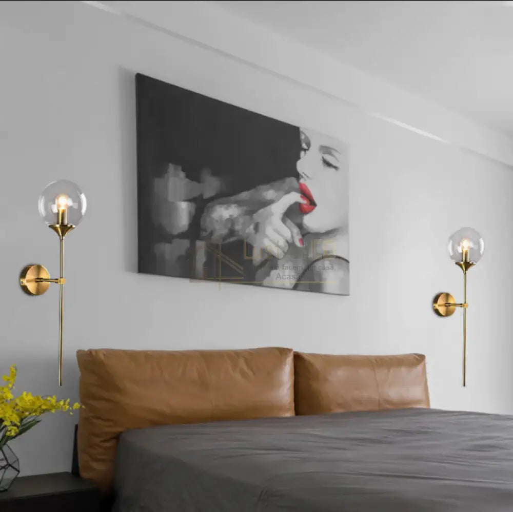 Aplica Nordic Style Amber Gold Mx902/1 Wall Light Fixtures