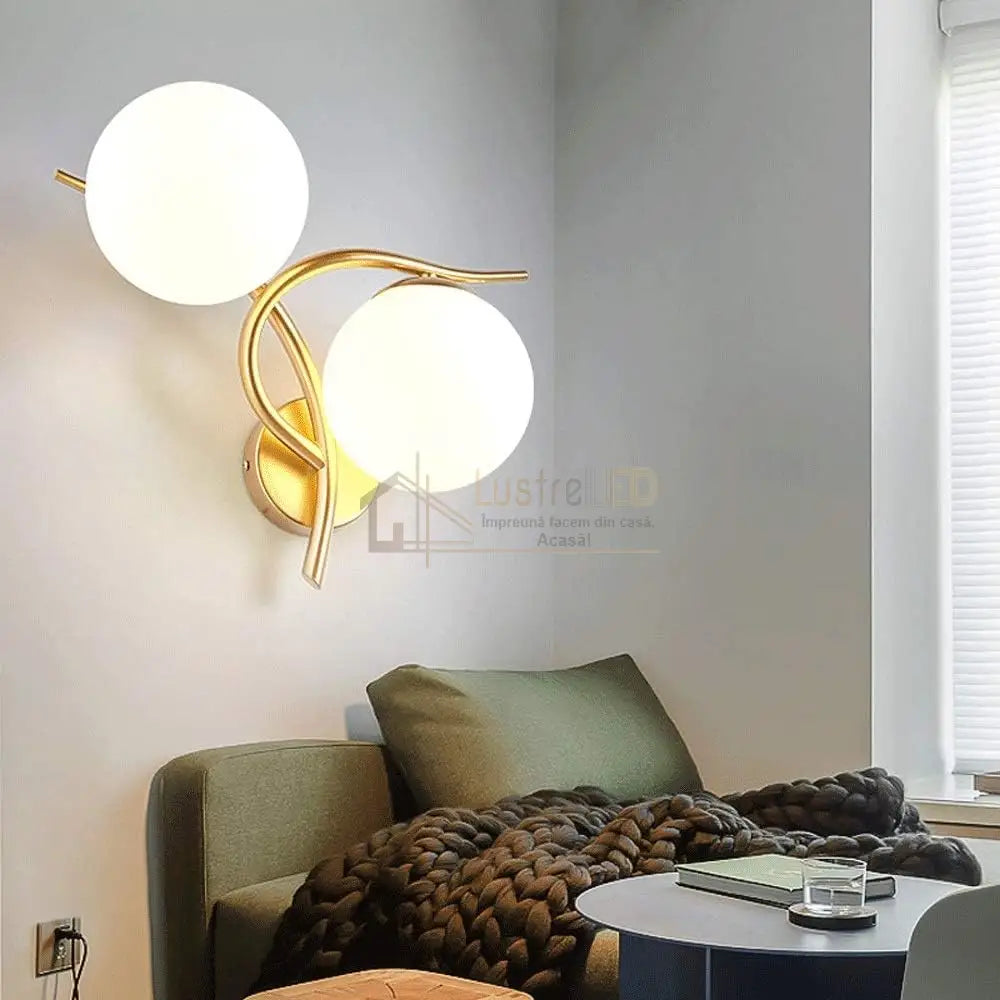 Aplica Nordic Style Double Moon Gold Mx957-2 Wall Light Fixtures