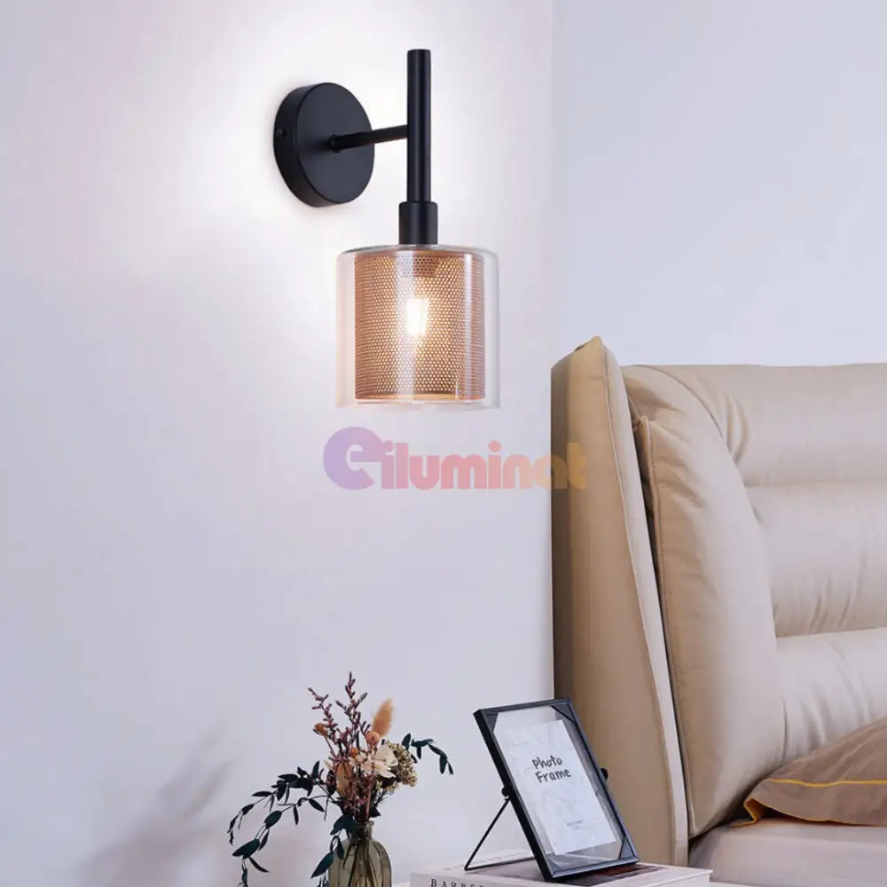 Aplica Perete 1xE14 Black lustreled.ro