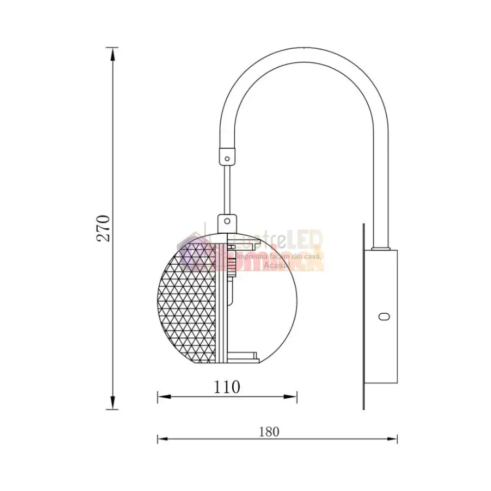 Aplica Perete 1xG9 Gold lustreled.ro