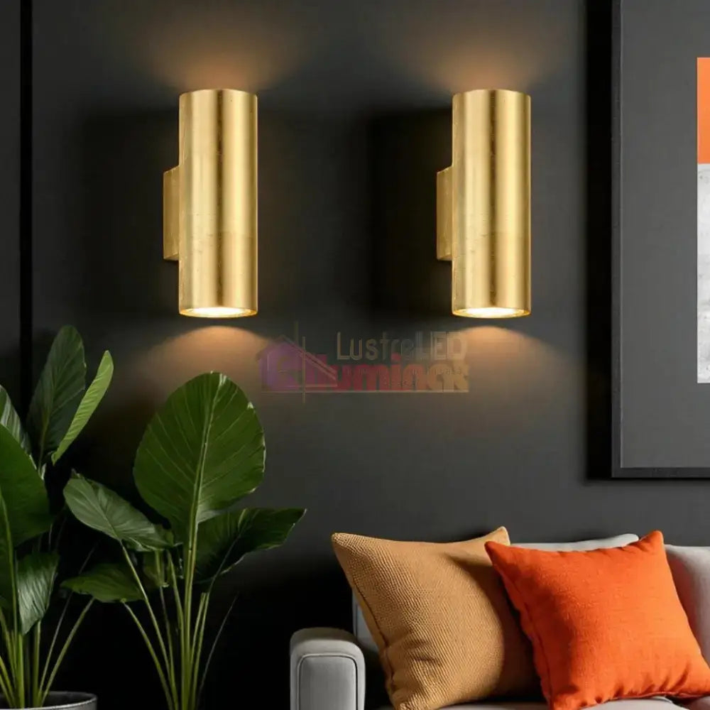 Aplica Perete Cilindrica CLEO 2xGU10 Gold lustreled.ro