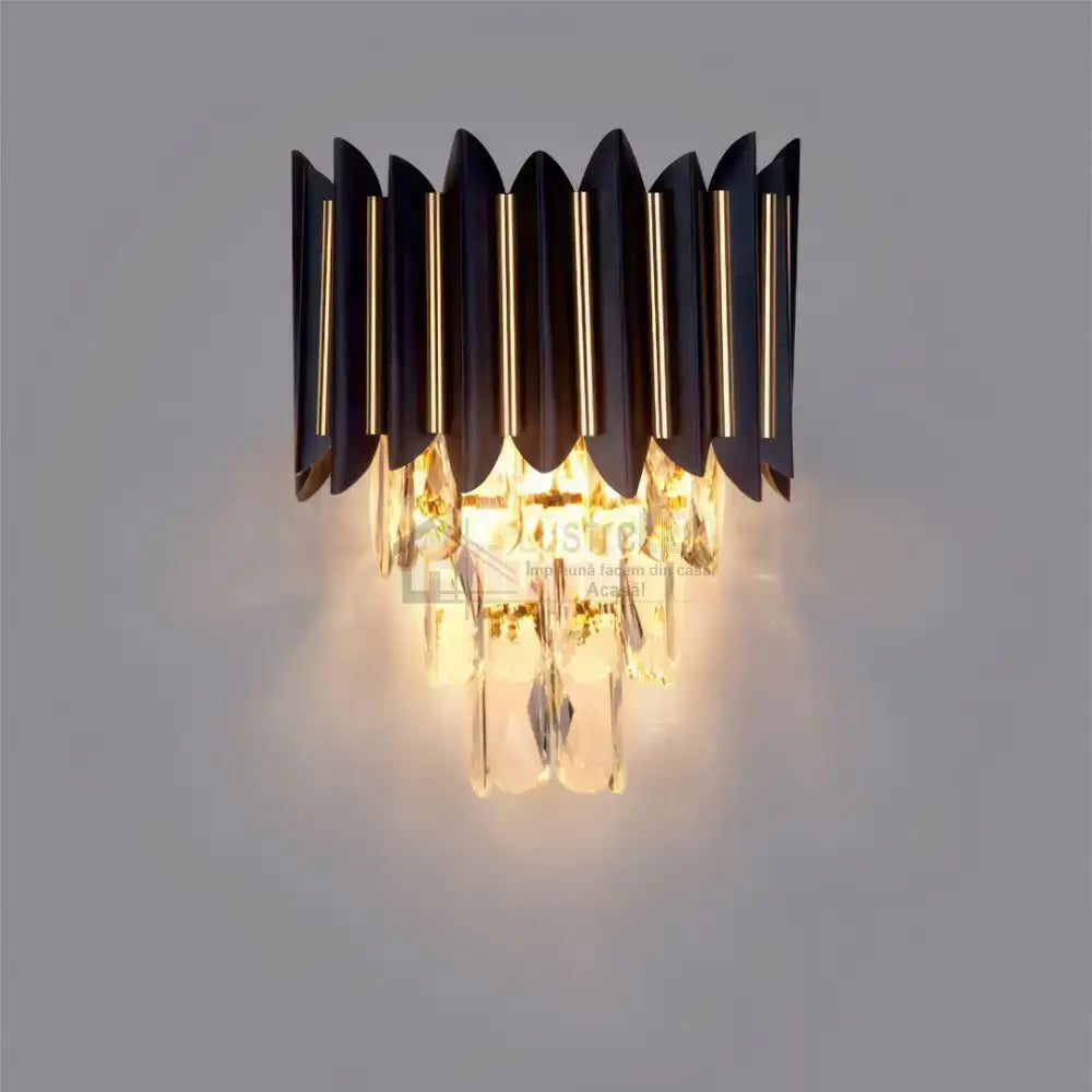 Aplica Cristal 2xE14 Black Extravaganza NEAGRA / CRISTAL / APLICA PERETE Wall Light Fixtures
