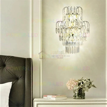 Aplica Perete Cristal APRIL Argintie