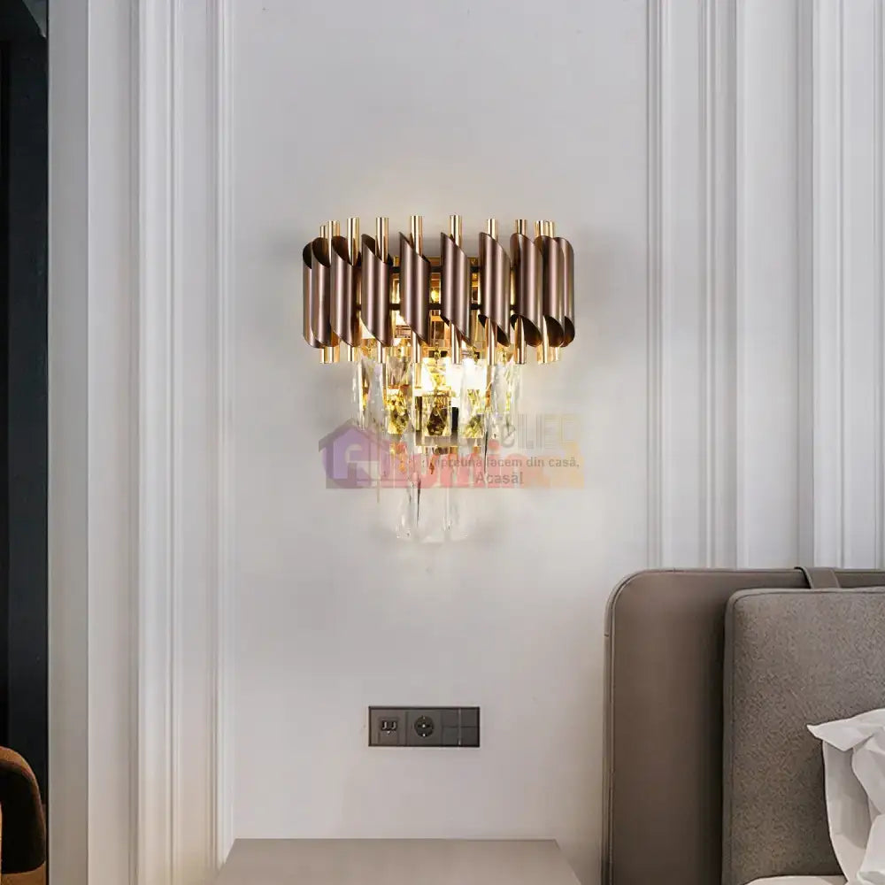 Aplica Perete Cristal RFAN 2 X E27 S9001/2KF+FGD lustreled.ro