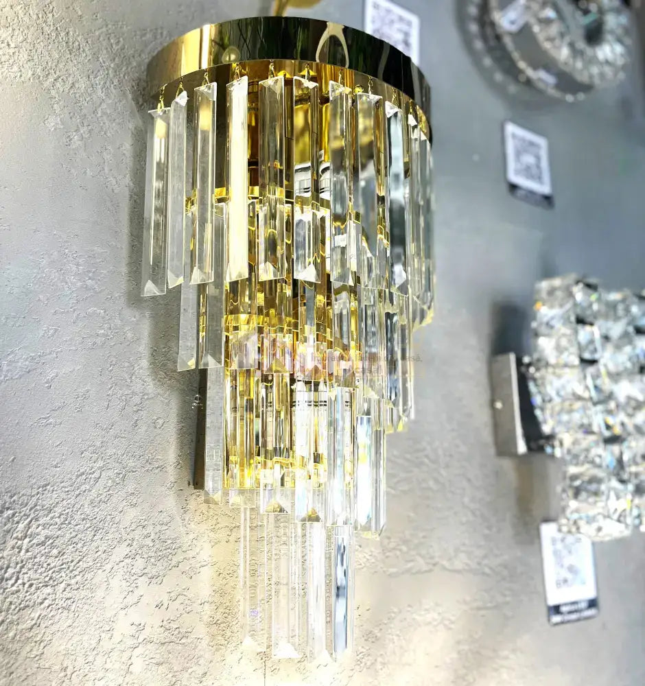 Aplica Perete Cristal Dark Golden Luxury Wall Light Fixtures