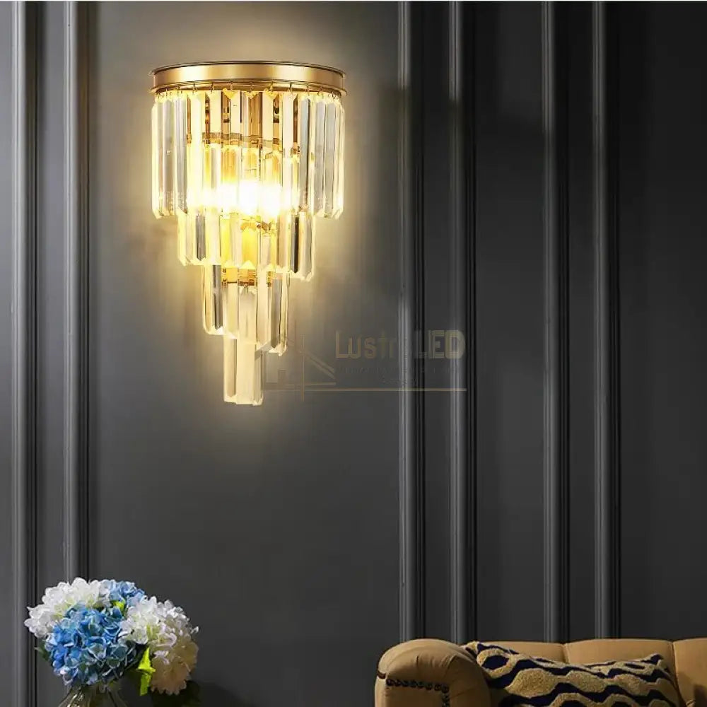 Aplica Perete Cristal Dark Golden Luxury Wall Light Fixtures