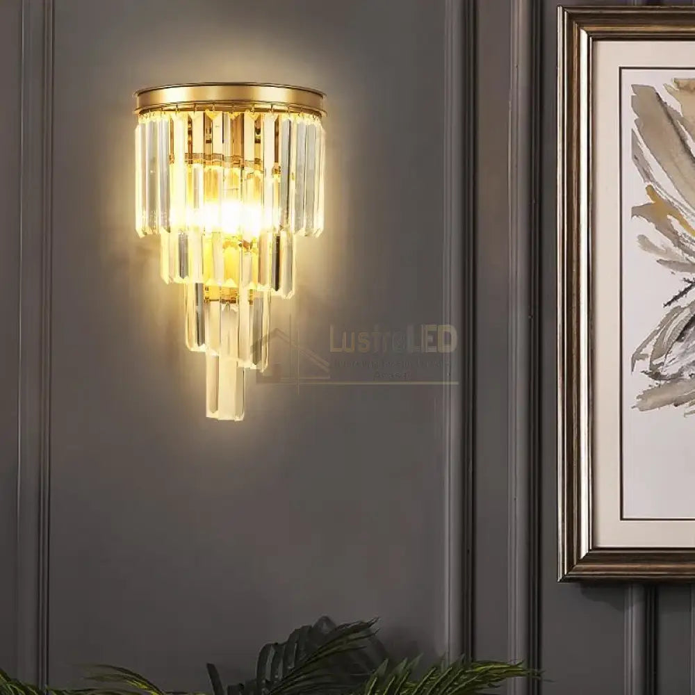 Aplica Perete Cristal Dark Golden Luxury Wall Light Fixtures