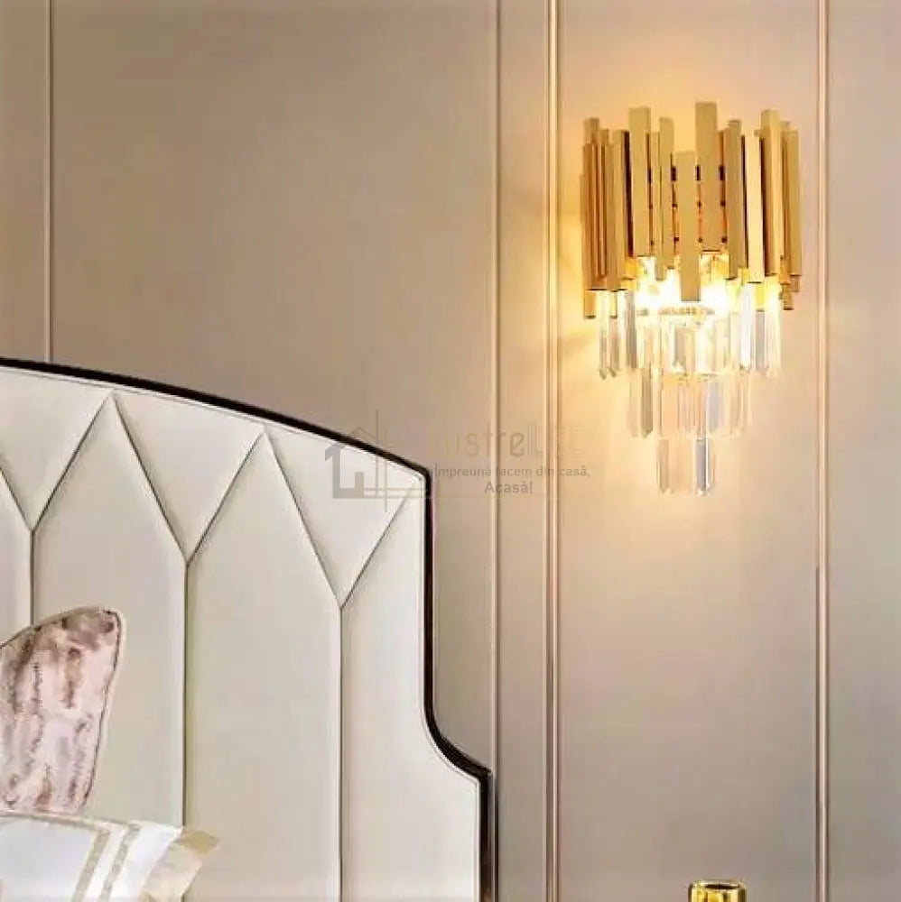Aplica Perete Cristal Glory Aurie Wall Light Fixtures