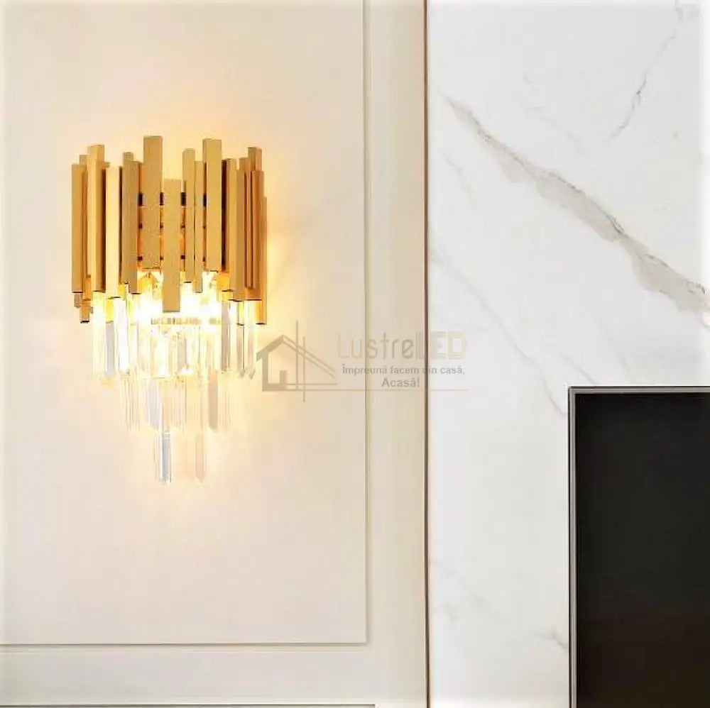 Aplica Perete Cristal Glory Aurie Wall Light Fixtures