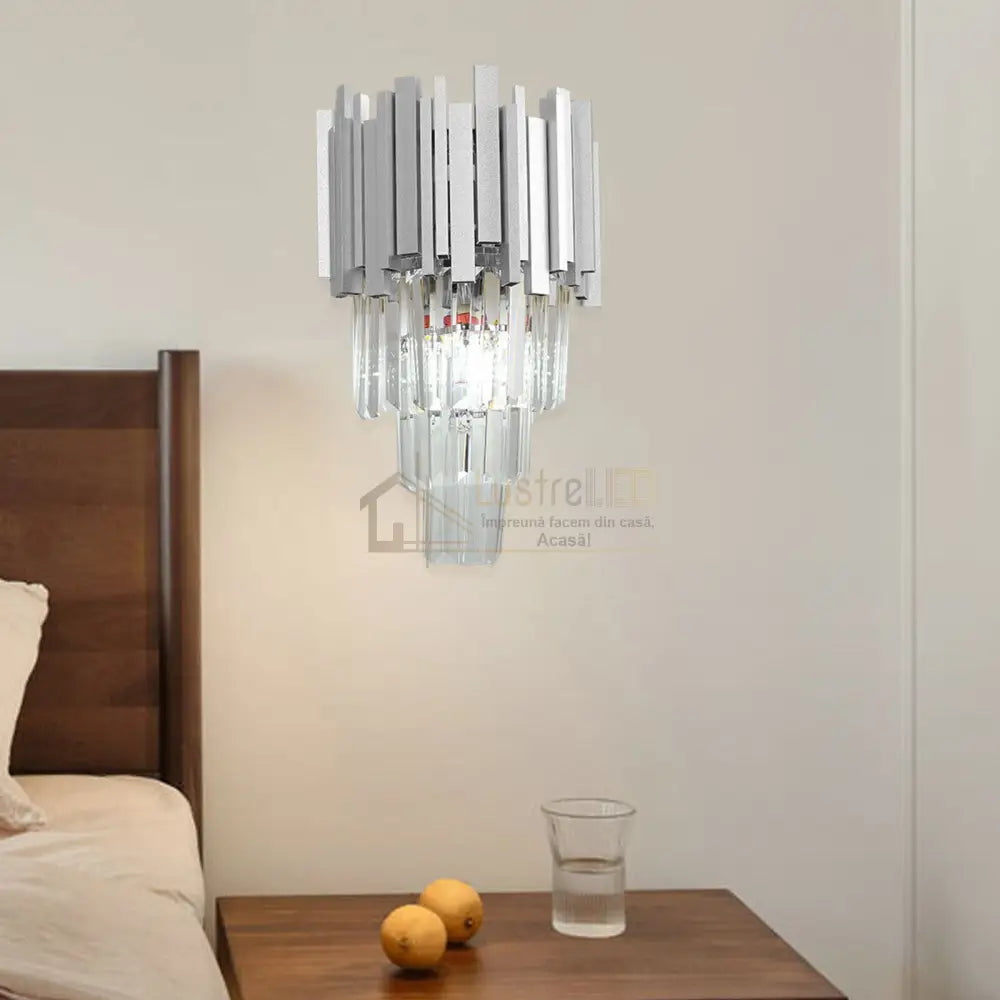 Aplica Perete Cristal Glory Silver Wall Light Fixtures