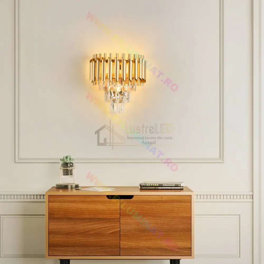 Aplica Perete Cristal Golden Panther AURIE / CRISTAL / APLICA PERETE Wall Light Fixtures