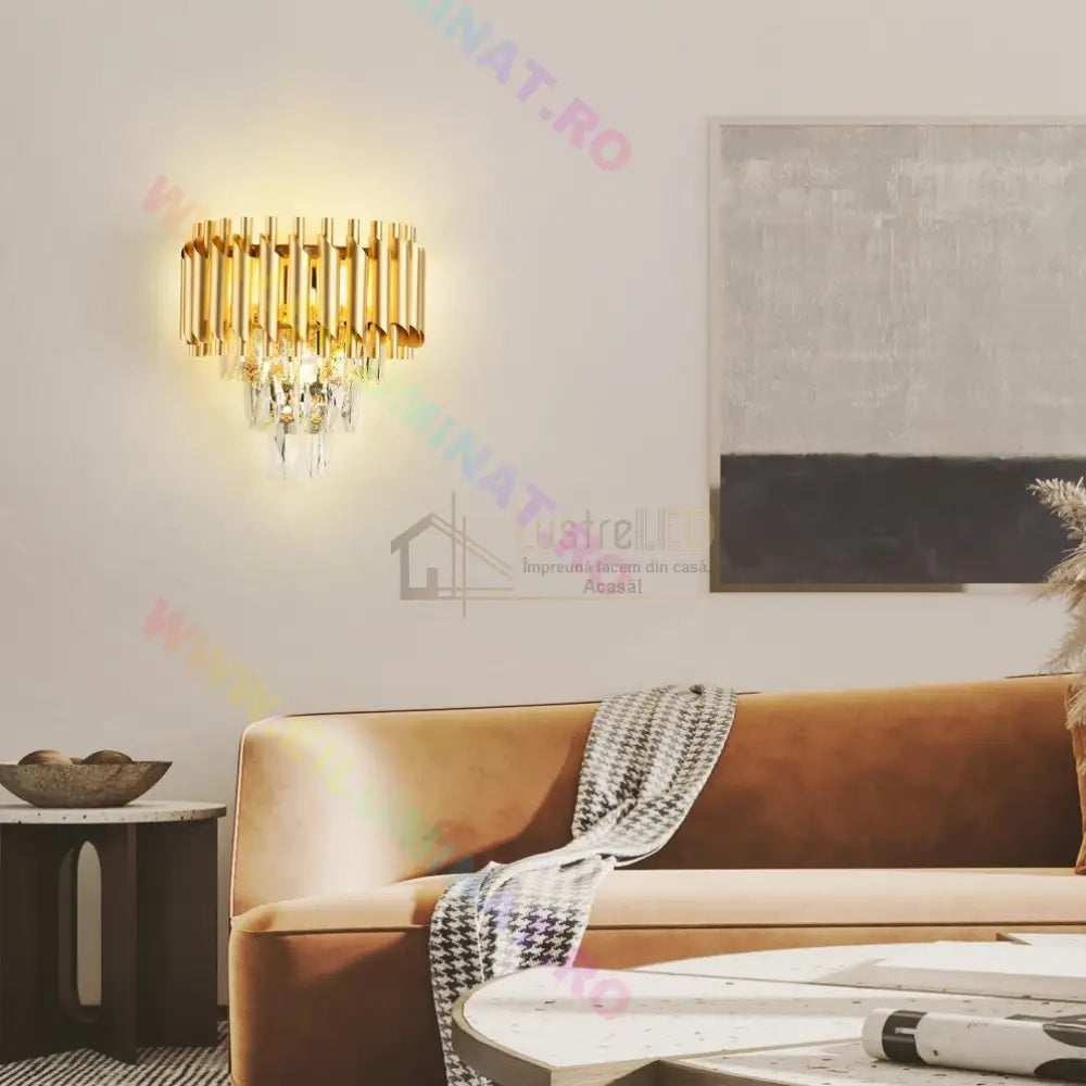 Aplica Perete Cristal Golden Panther AURIE / CRISTAL / APLICA PERETE Wall Light Fixtures