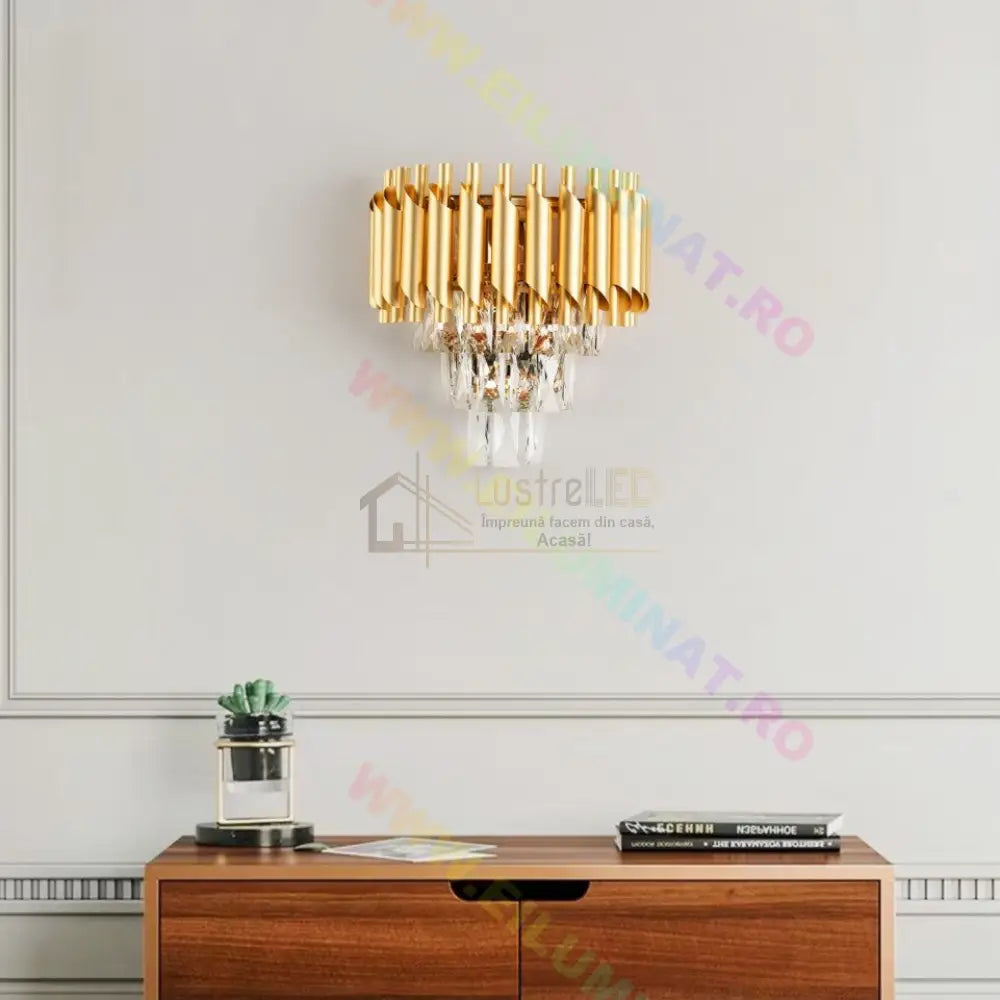 Aplica Perete Cristal Golden Panther AURIE / CRISTAL / APLICA PERETE Wall Light Fixtures