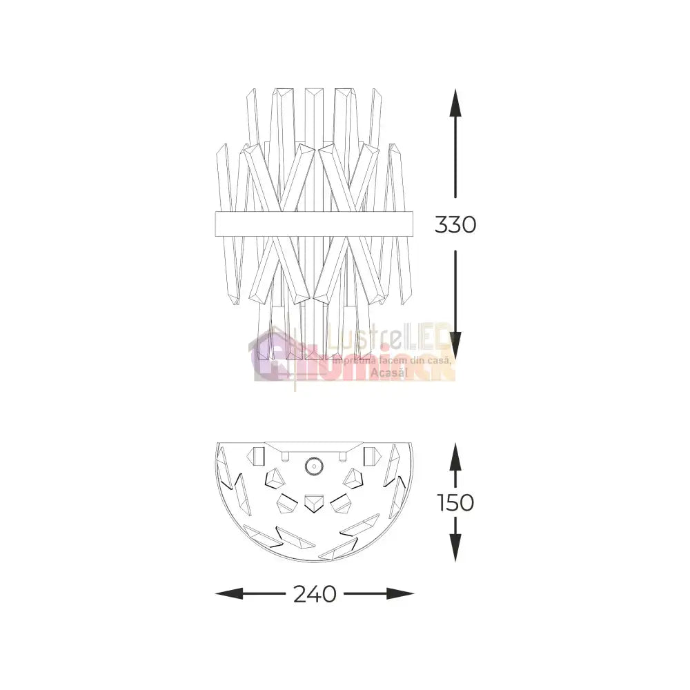 Aplica Perete Cristal Luxury CONSTANTINOPOLE lustreled.ro
