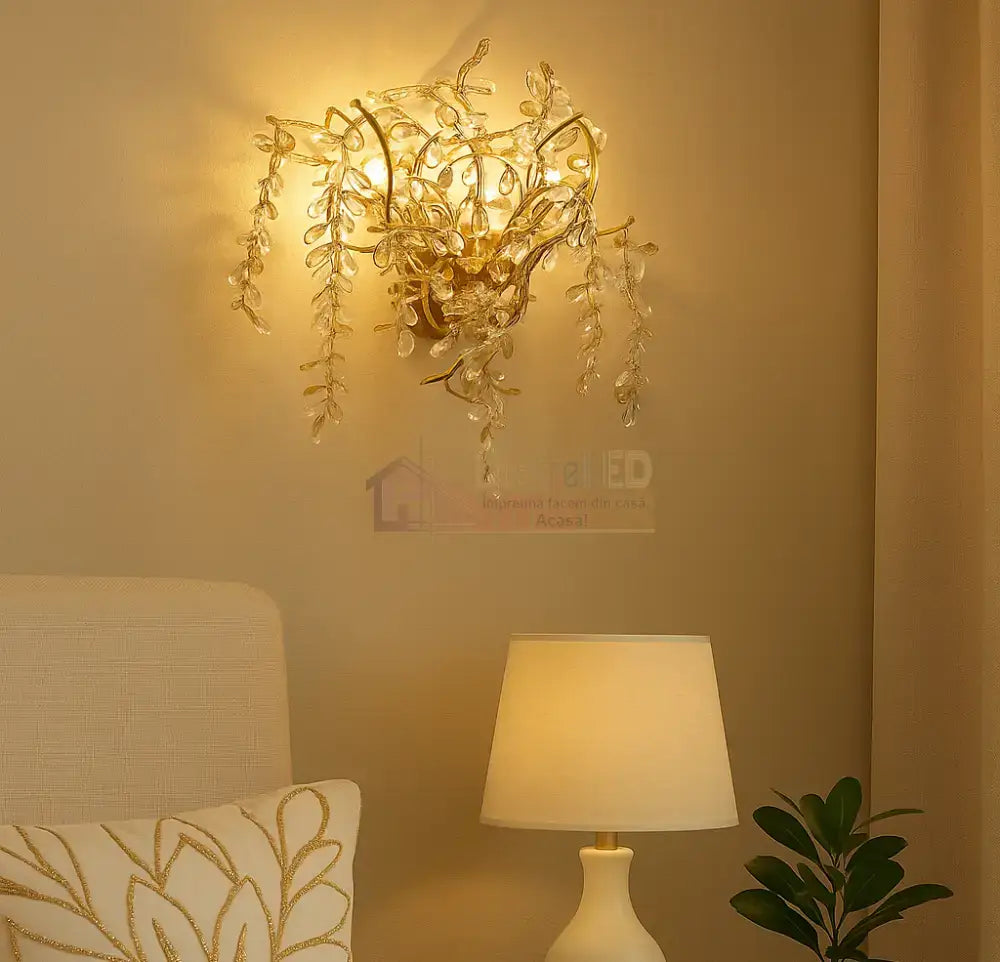 Aplica Perete Cristal Luxury Golden Grapes AURIE / CRISTAL / APLICA PERETE Wall Light Fixtures