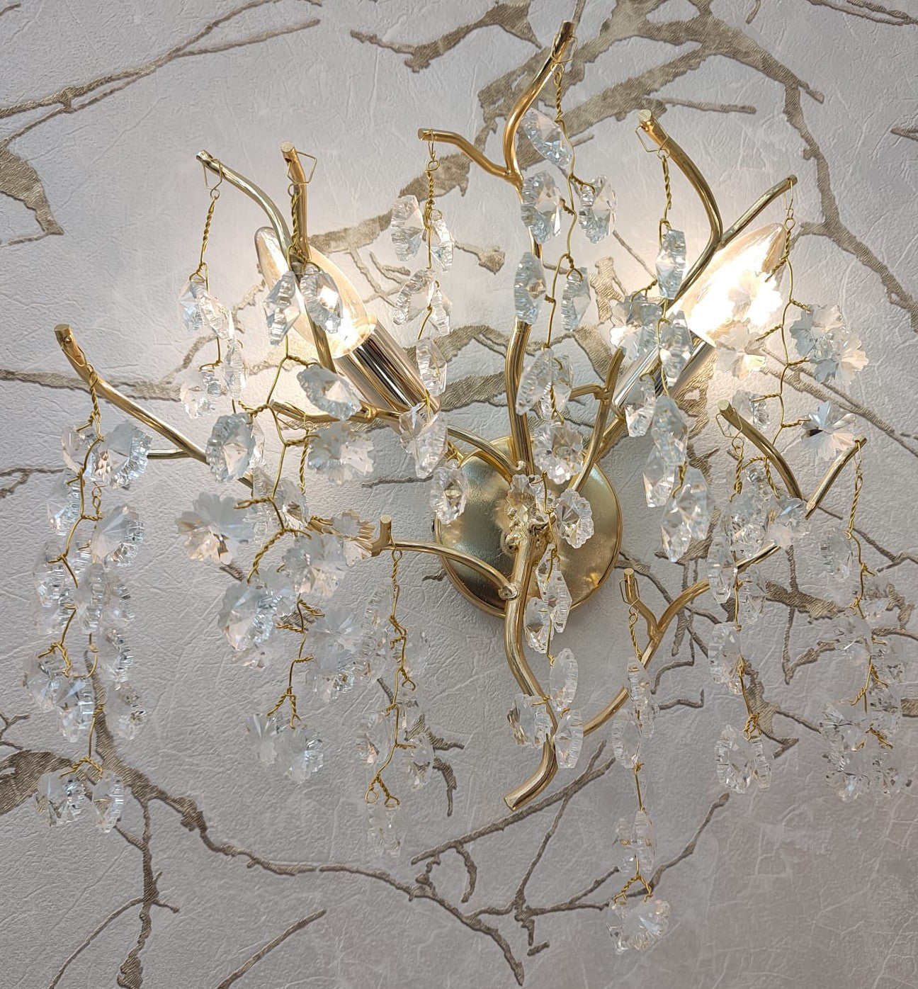 Aplica Perete Cristal Luxury Golden Ravena