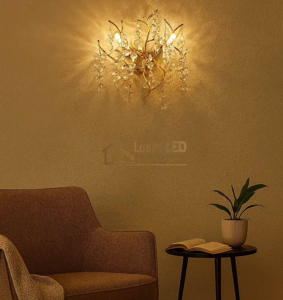 Aplica Perete Cristal Luxury Golden Ravena lustreled.ro