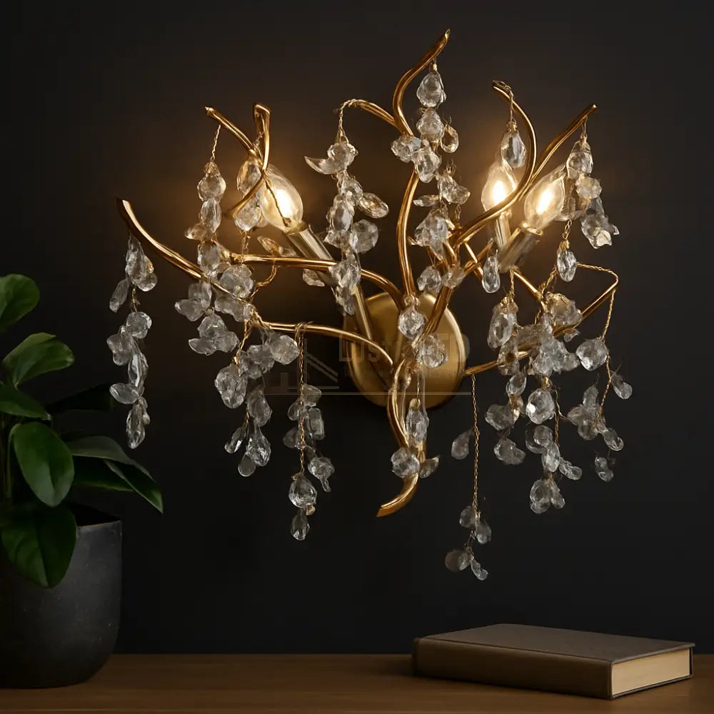 Aplica Perete Cristal Luxury Golden Ravena lustreled.ro