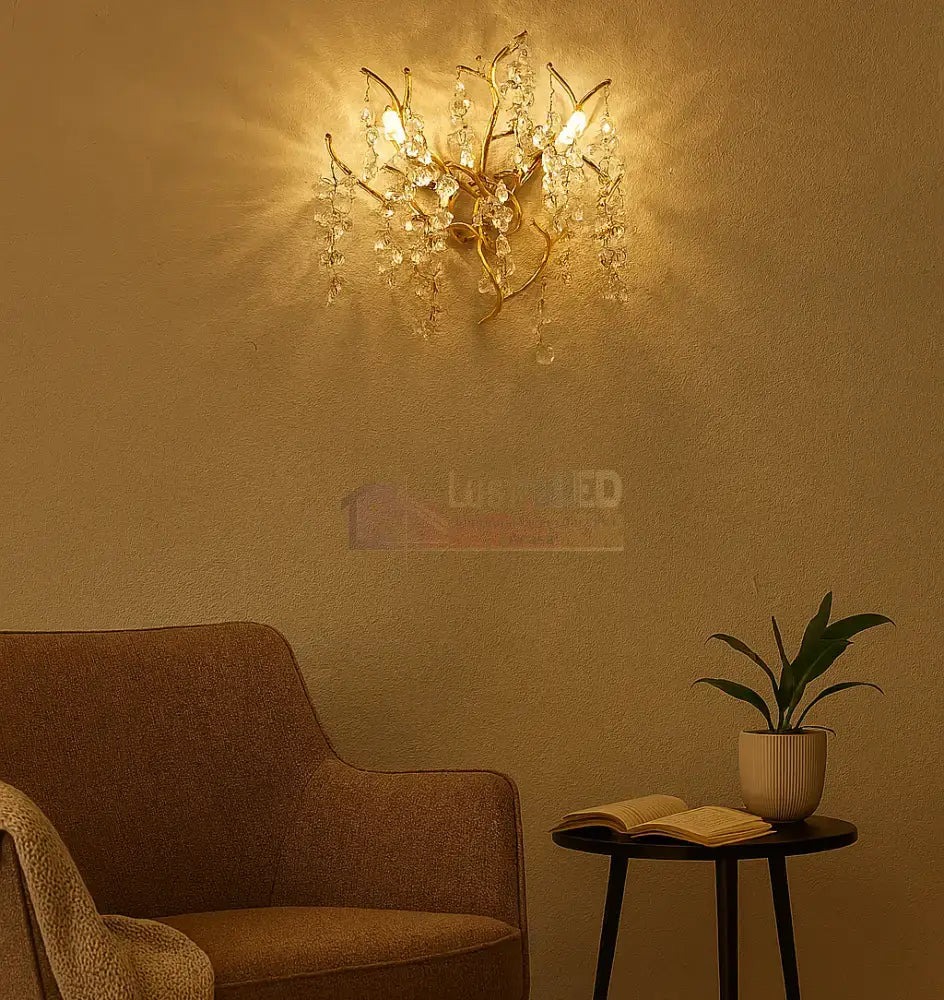 Aplica Perete Cristal Luxury Golden Ravena AURIE / CRISTAL / APLICA PERETE Wall Light Fixtures