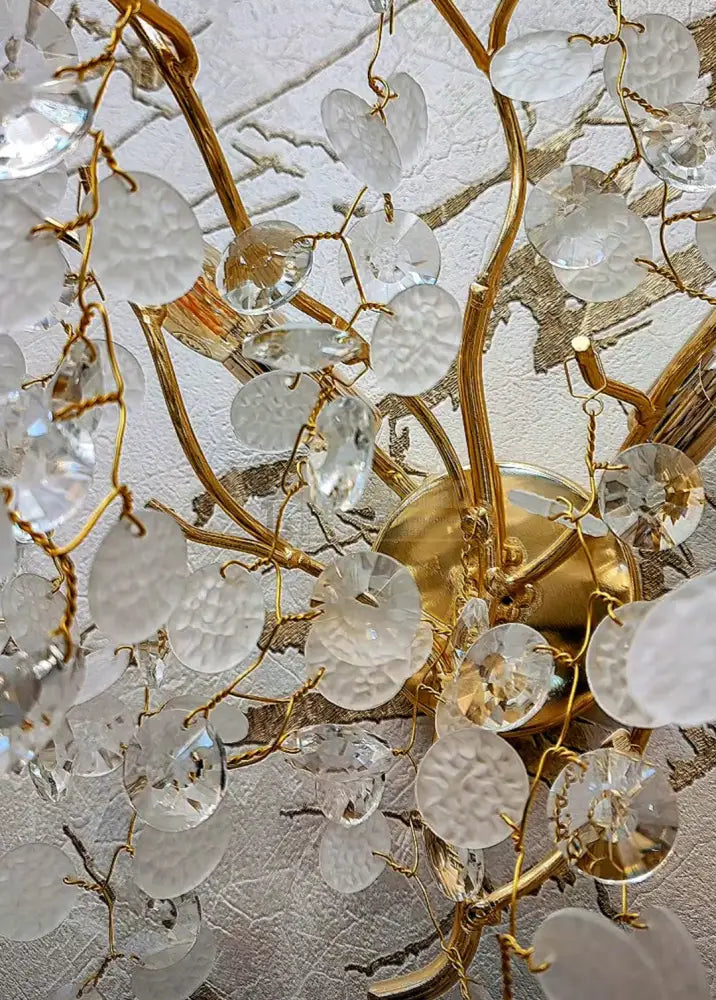Aplica Perete Cristal Luxury Golden SunFlower lustreled.ro