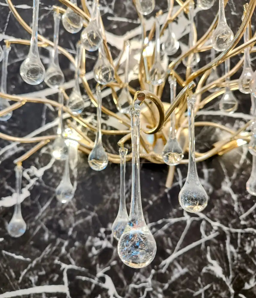 Aplica Perete Cristal Luxury Golden Tears AURIE / CRISTAL / APLICA PERETE Wall Light Fixtures