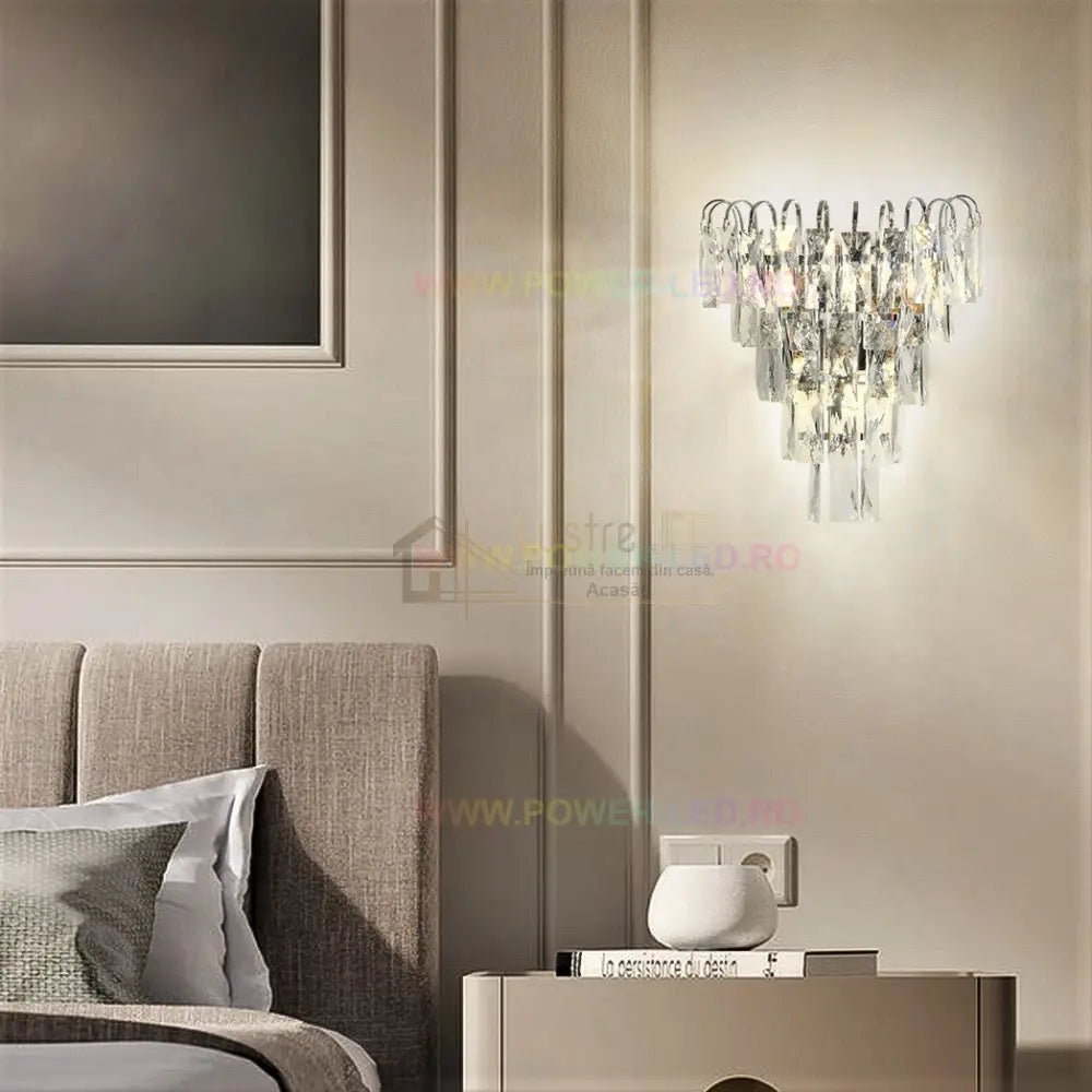 Aplica Perete Cristal May Argintie Wall Light Fixtures