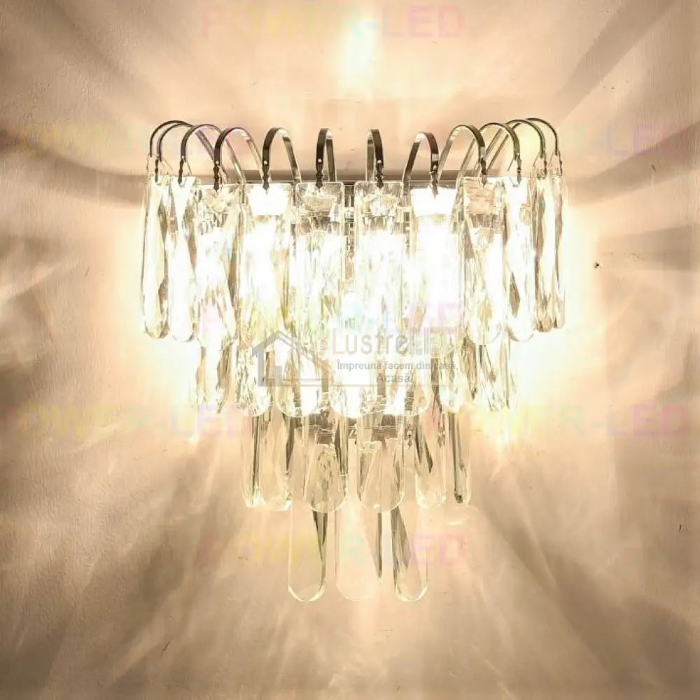 Aplica Perete Cristal May Argintie Wall Light Fixtures