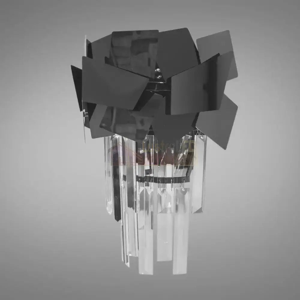Aplica Perete Cristal Modern Troy Negru Lucios Wall Light Fixtures
