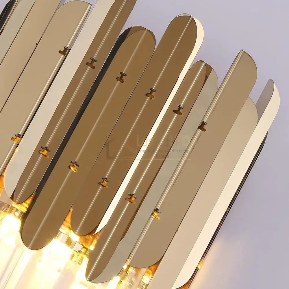 Aplica Perete Cristal Shiny Golden Chrome lustreled.ro