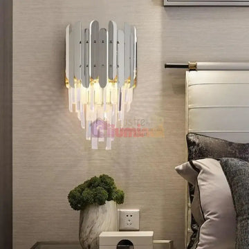 Aplica Perete Cristal Shiny Silver Chrome lustreled.ro