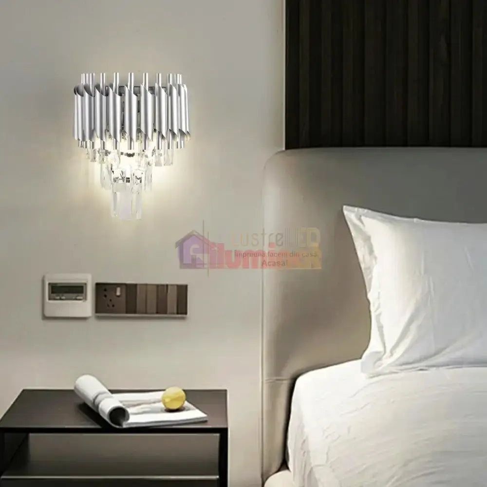 Aplica Perete Cristal Silver Panther lustreled.ro
