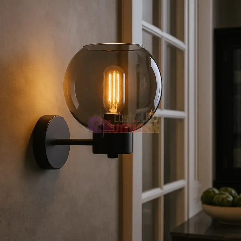 Aplica Perete 1xE27 Smokey lustreled.ro