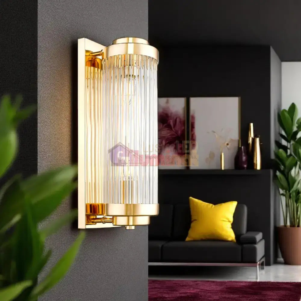 Aplica Perete Gold Luxury SERGIO Rotativa Reglabila lustreled.ro