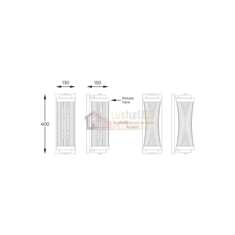 Aplica Perete Gold Luxury SERGIO Rotativa Reglabila AURIE / CRISTAL / APLICA PERETE Wall Light Fixtures
