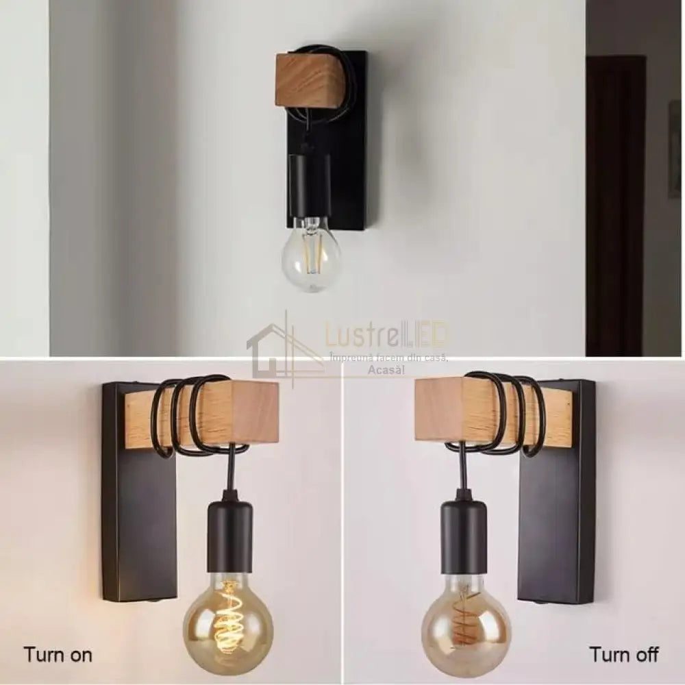 Aplica Perete Lemn Design Wall Light Fixtures