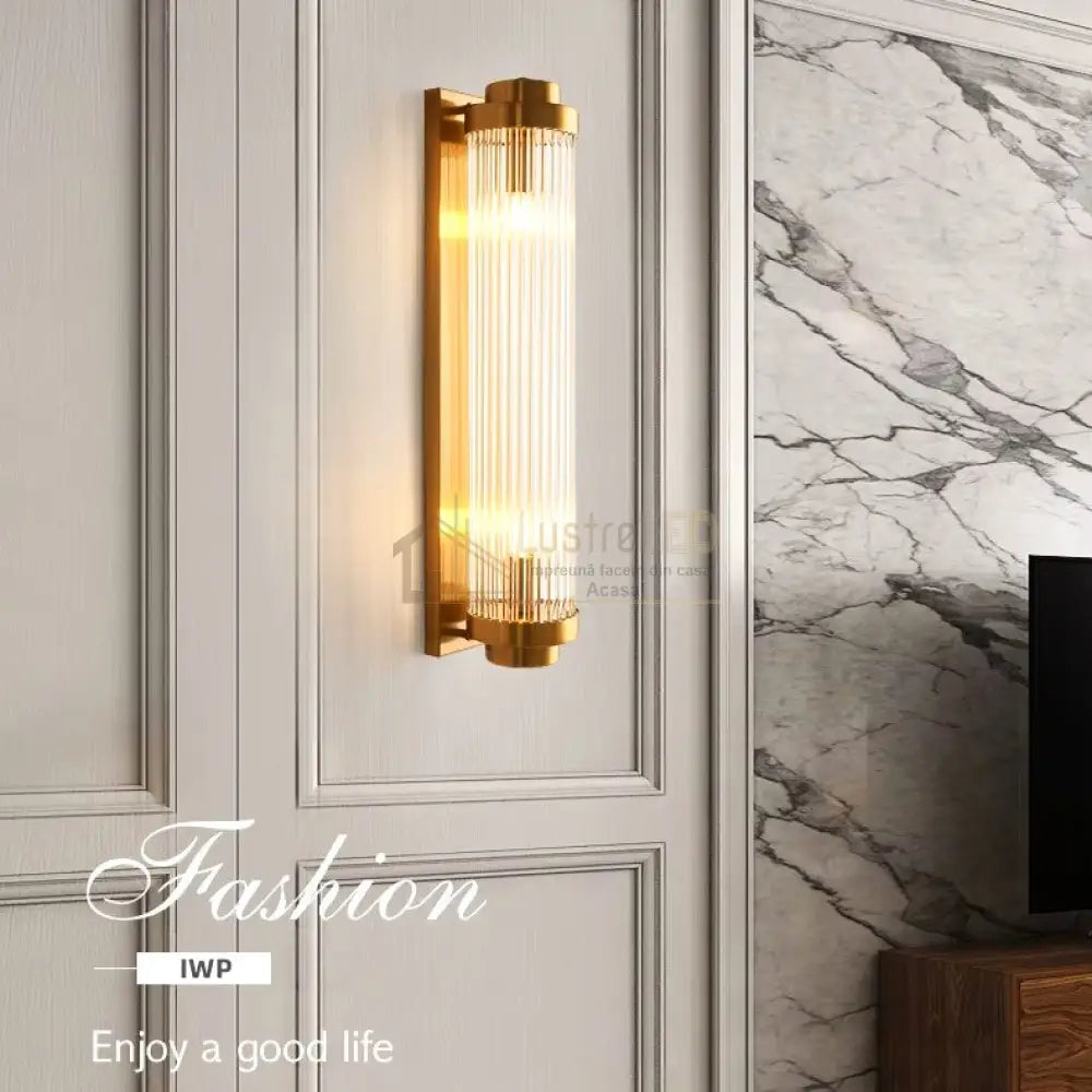Aplica Perete Luxury Glass Gold Reglabila AURIE / CRISTAL / APLICA PERETE Wall Light Fixtures